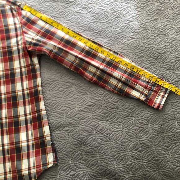 J. Crew Red, Blue, & Cream Plaid Shirt, Medium - Picture 7 of 8